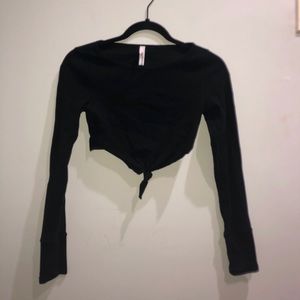 Free People Movement Cropped Long Sleeve Top